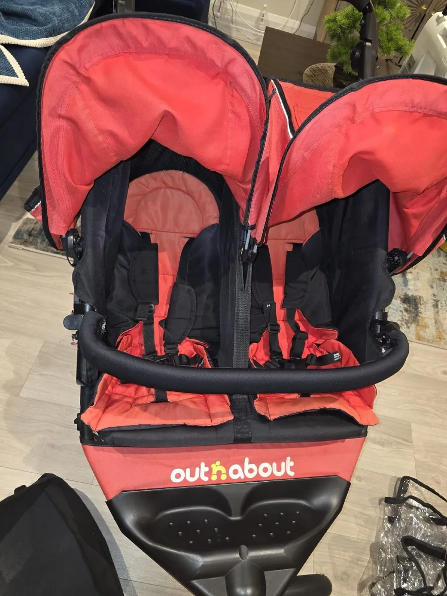 Out N About Double Red buggy stroller - Image 2