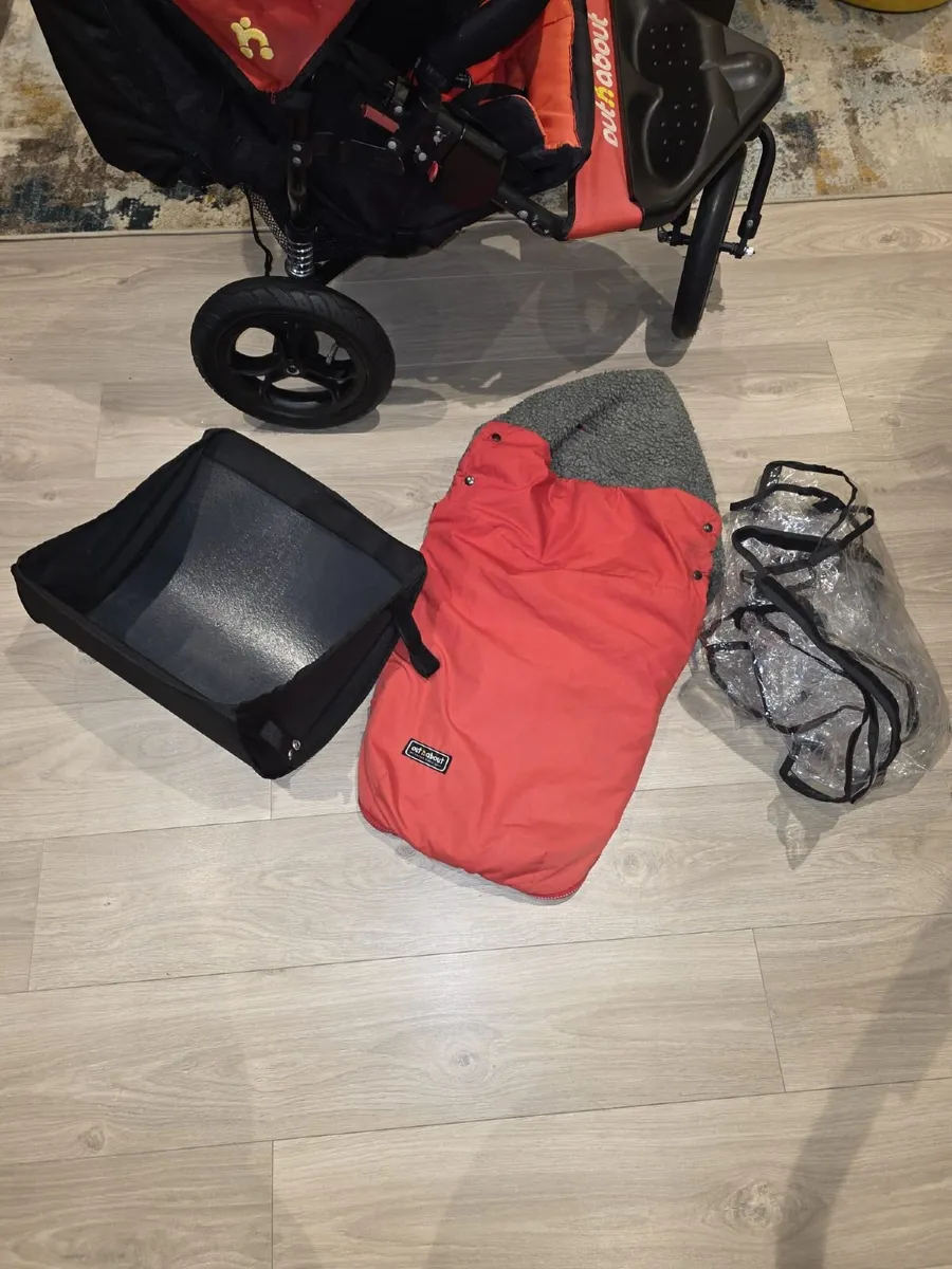 Out N About Double Red buggy stroller - Image 3