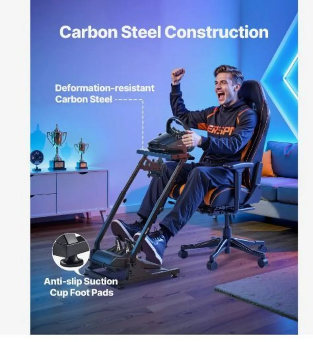 Racing Wheel Stand, Adjustable & Foldable - Image 3