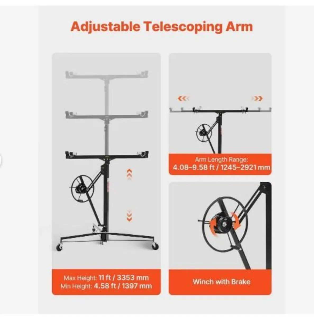 3353mm Drywall Lift, Heavy-Duty 68 kg - Image 2