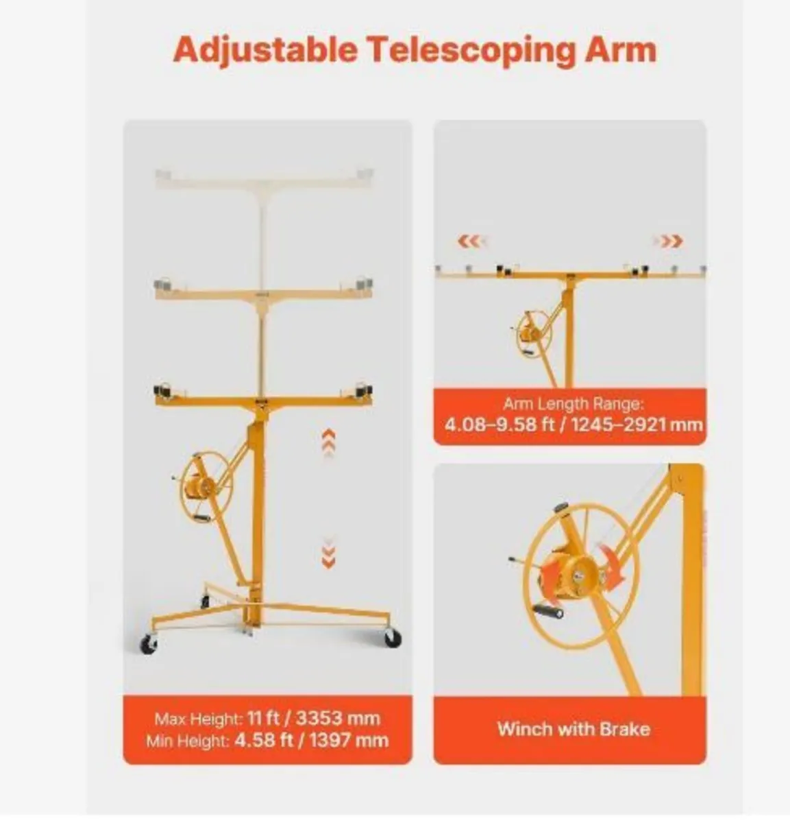 3353mm Drywall Lift, Heavy-Duty 68 kg - Image 4