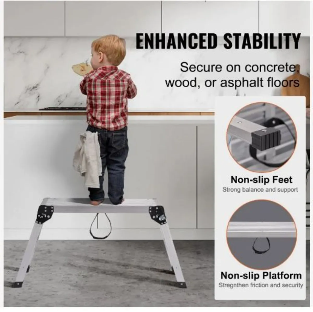 Folding Work Platform, 330 lbs Load Capacity - Image 2