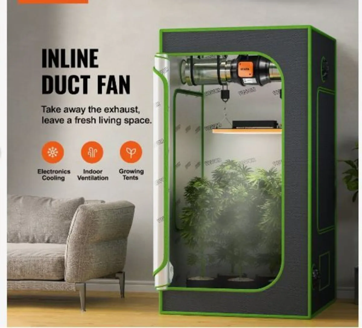 Inline Duct Fan, 152.4mm 323.7 CFM - Image 2