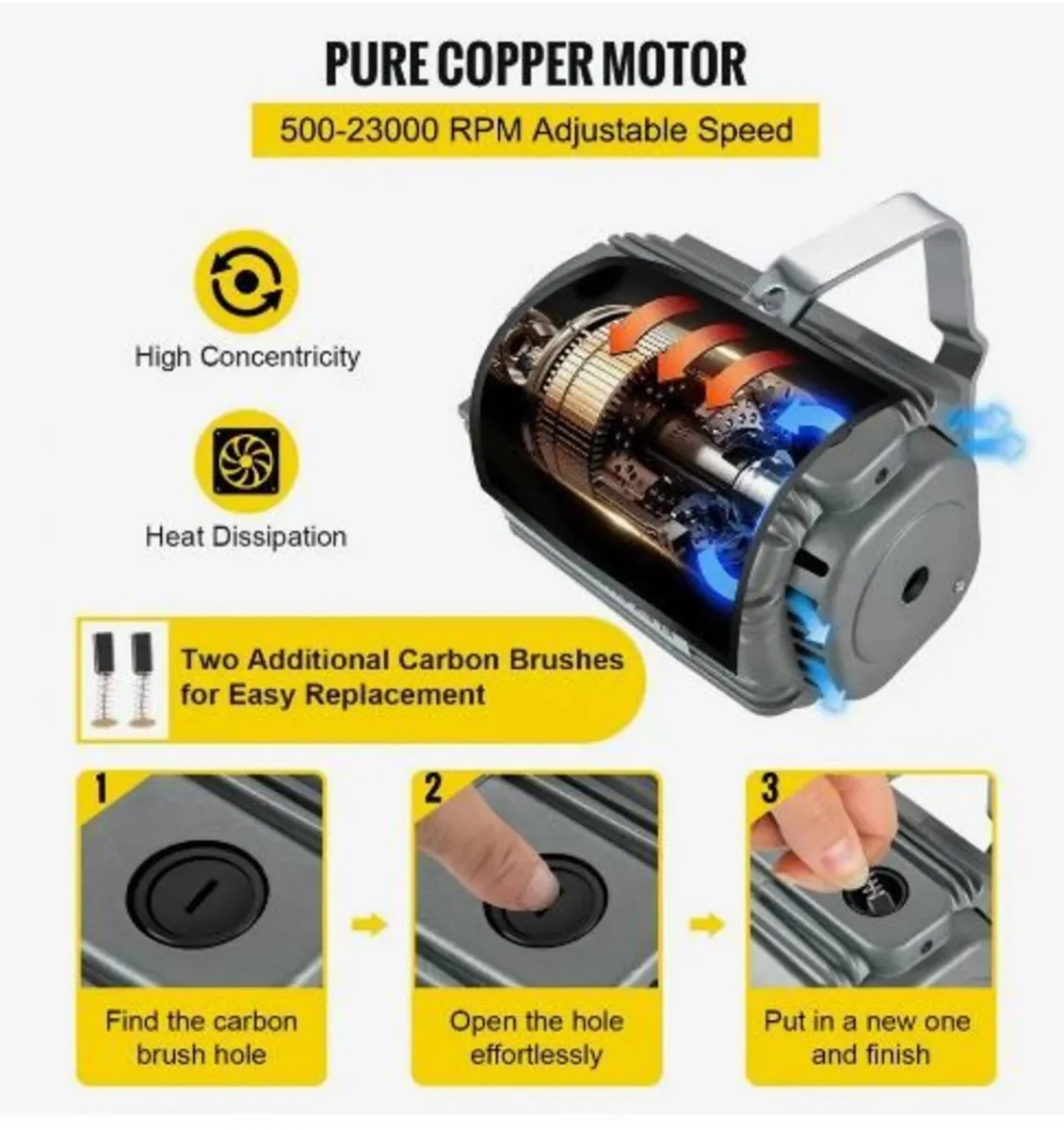 Flex Shaft Grinder 780W Rotary Tool - Image 3