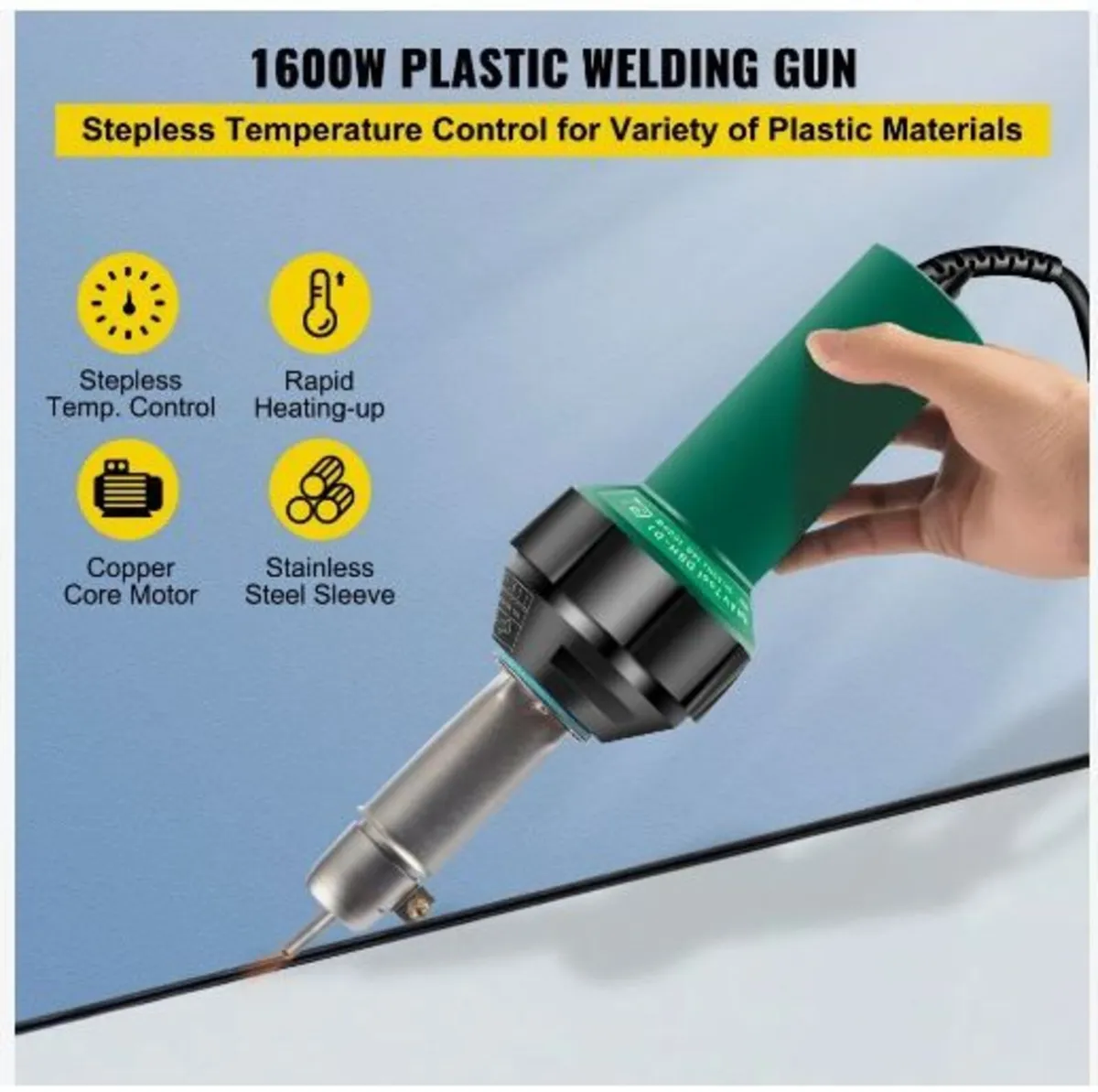 Roofing Welder, 8 Pcs PVC Welding Gun, 1600W - Image 3