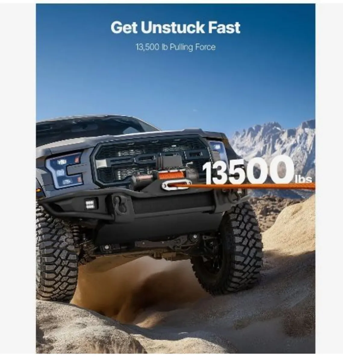 Electric Winch Truck 6123.5 kg Synthetic Rope - Image 3