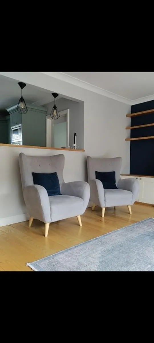 Bronx Silver Armchairs (EZ Living) x2 - Image 1