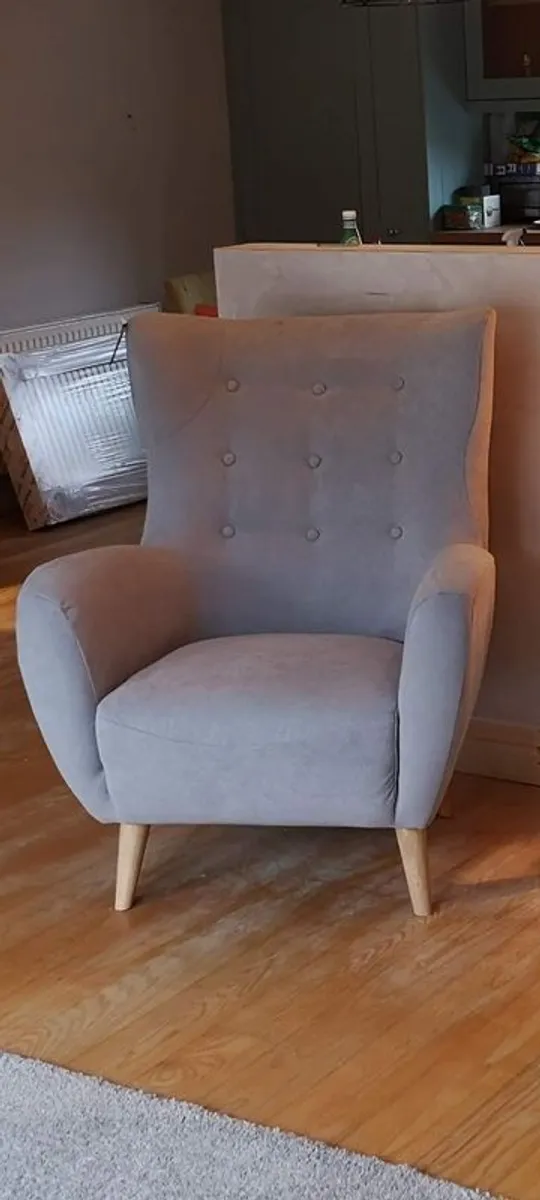 Bronx Silver Armchairs (EZ Living) x2 - Image 2