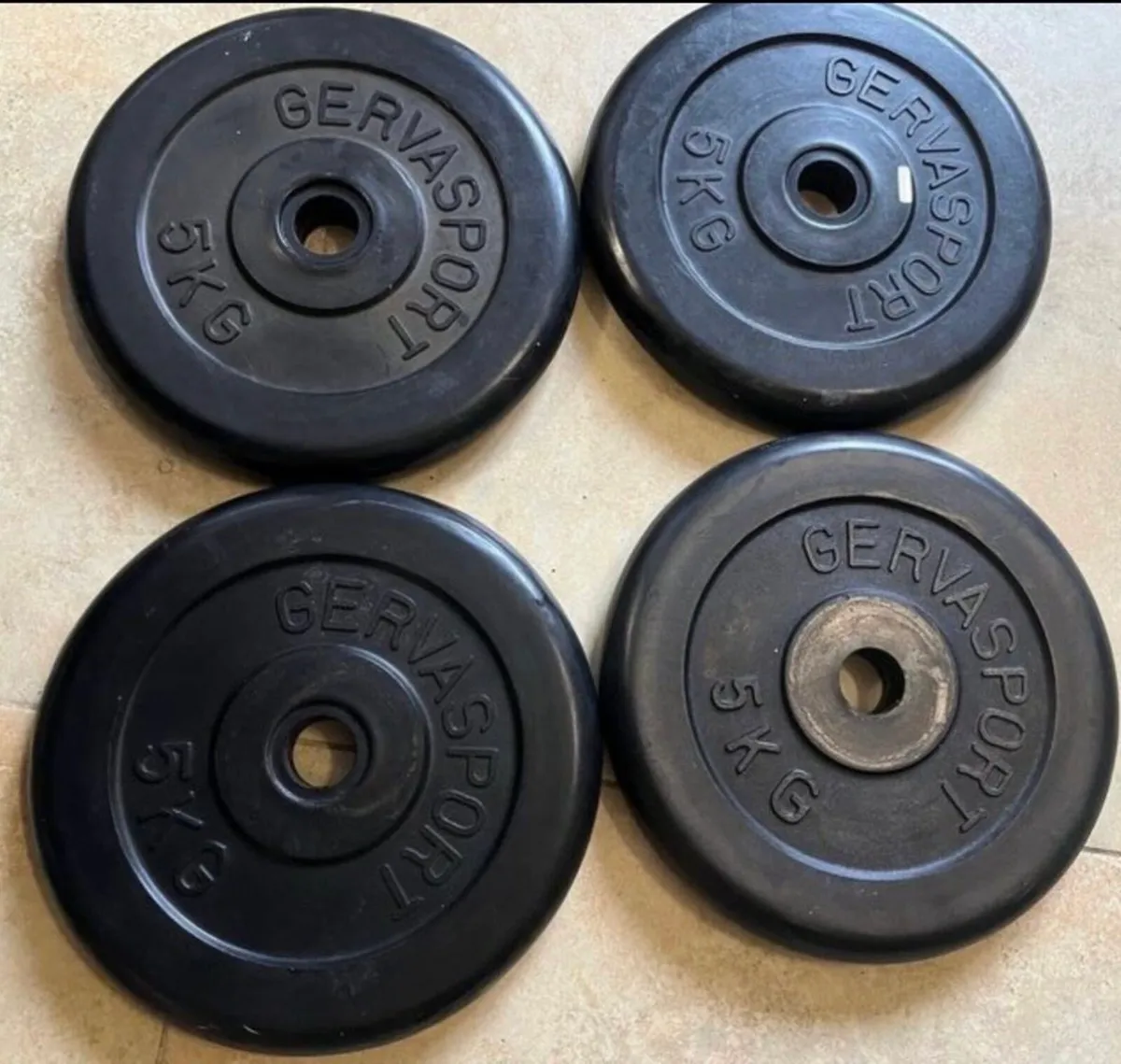 8x5kg .40kg standard 1” rubber weight plates