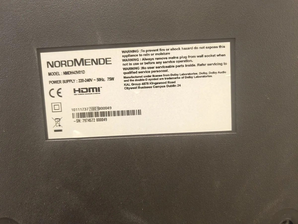 Nordmandy  43 Inch TV - Image 4