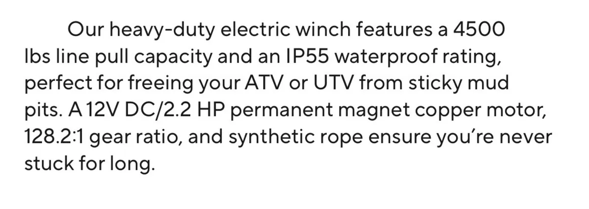 2tones small winch strong synthetic rope - Image 2