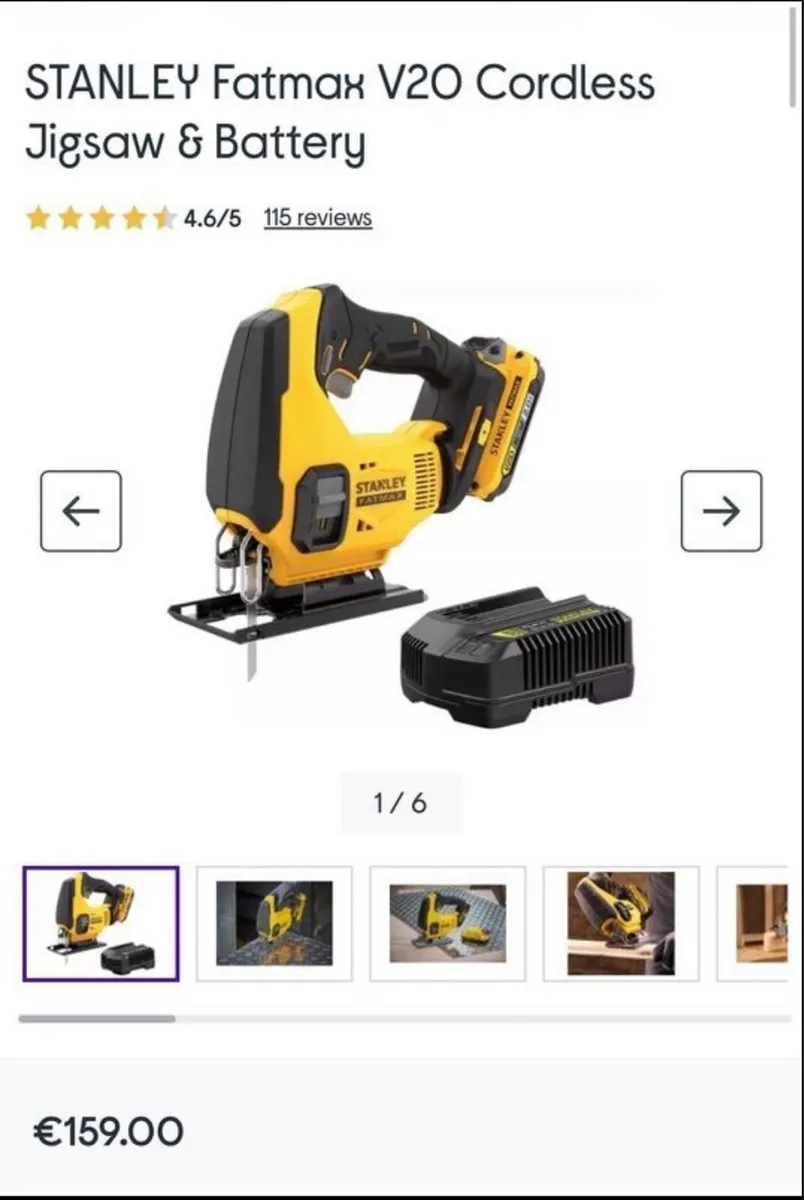 STANLEY FATMAX JIGSAW V20 BRAND NEW WITH BATTERY