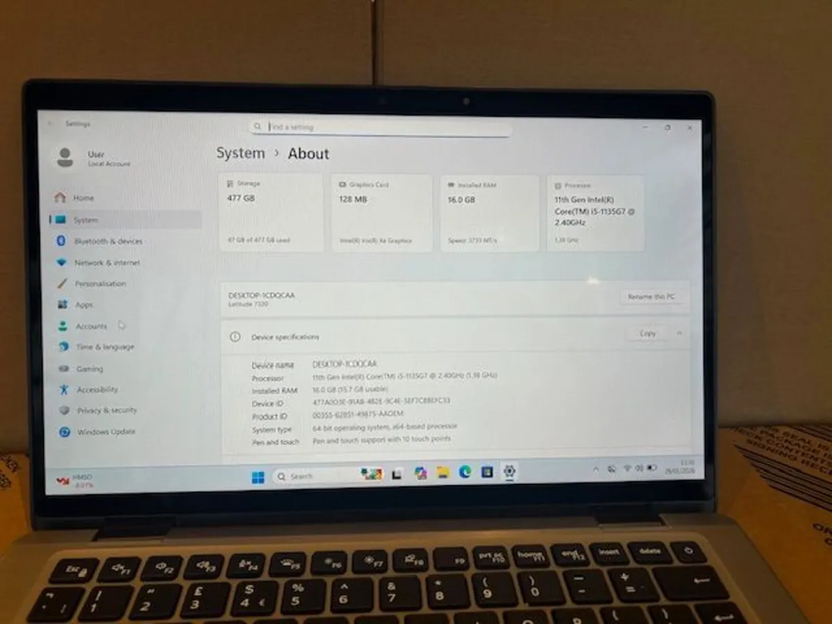 Dell Latitude 7320 13.3"  Touch i5 16GB Ram 512GB - Image 4