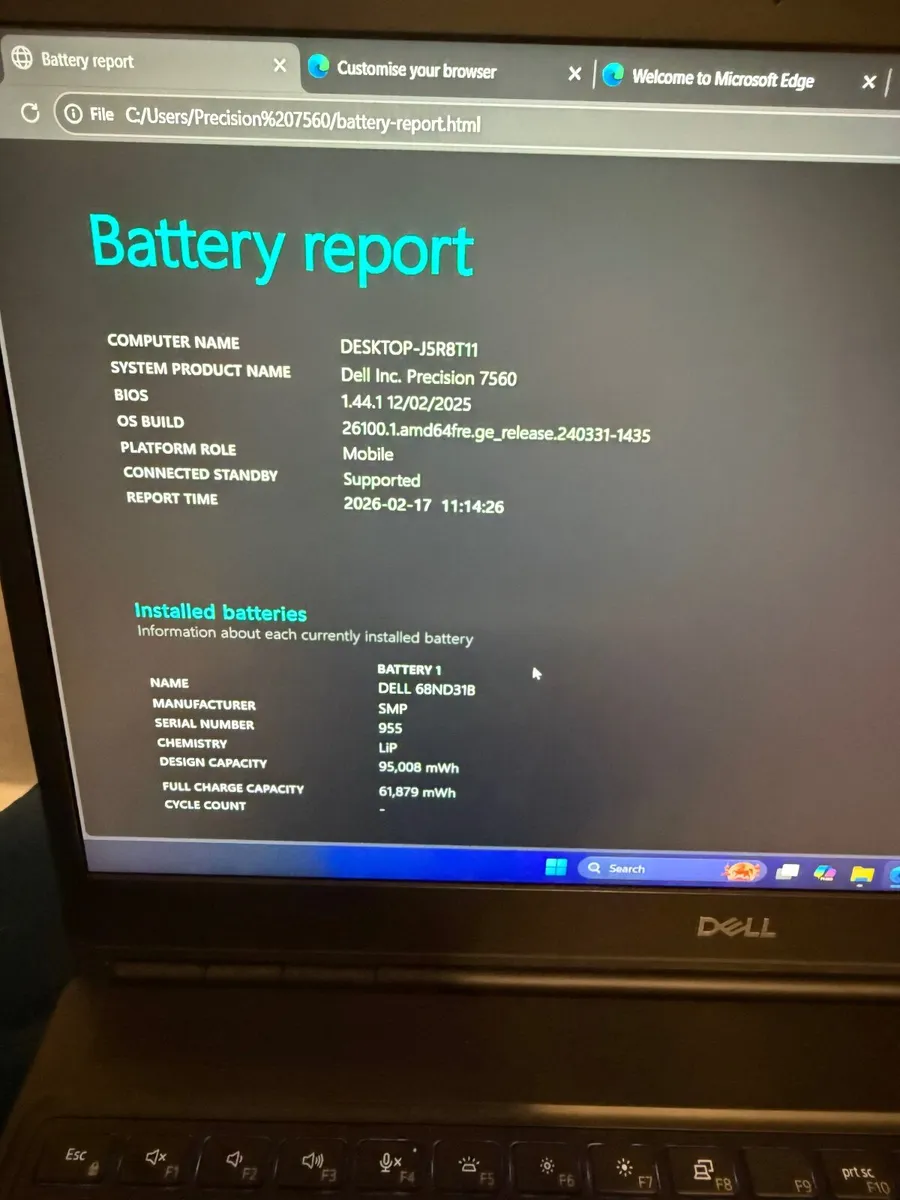 Dell Precision 7560 Laptop i7/64GB/2TBSSD/NvidiaFH - Image 4