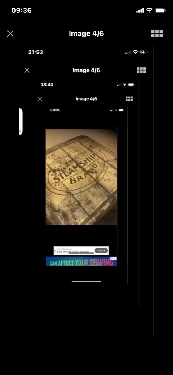 Vintage ‘The Steamship Brand’ Metal Box - Image 4