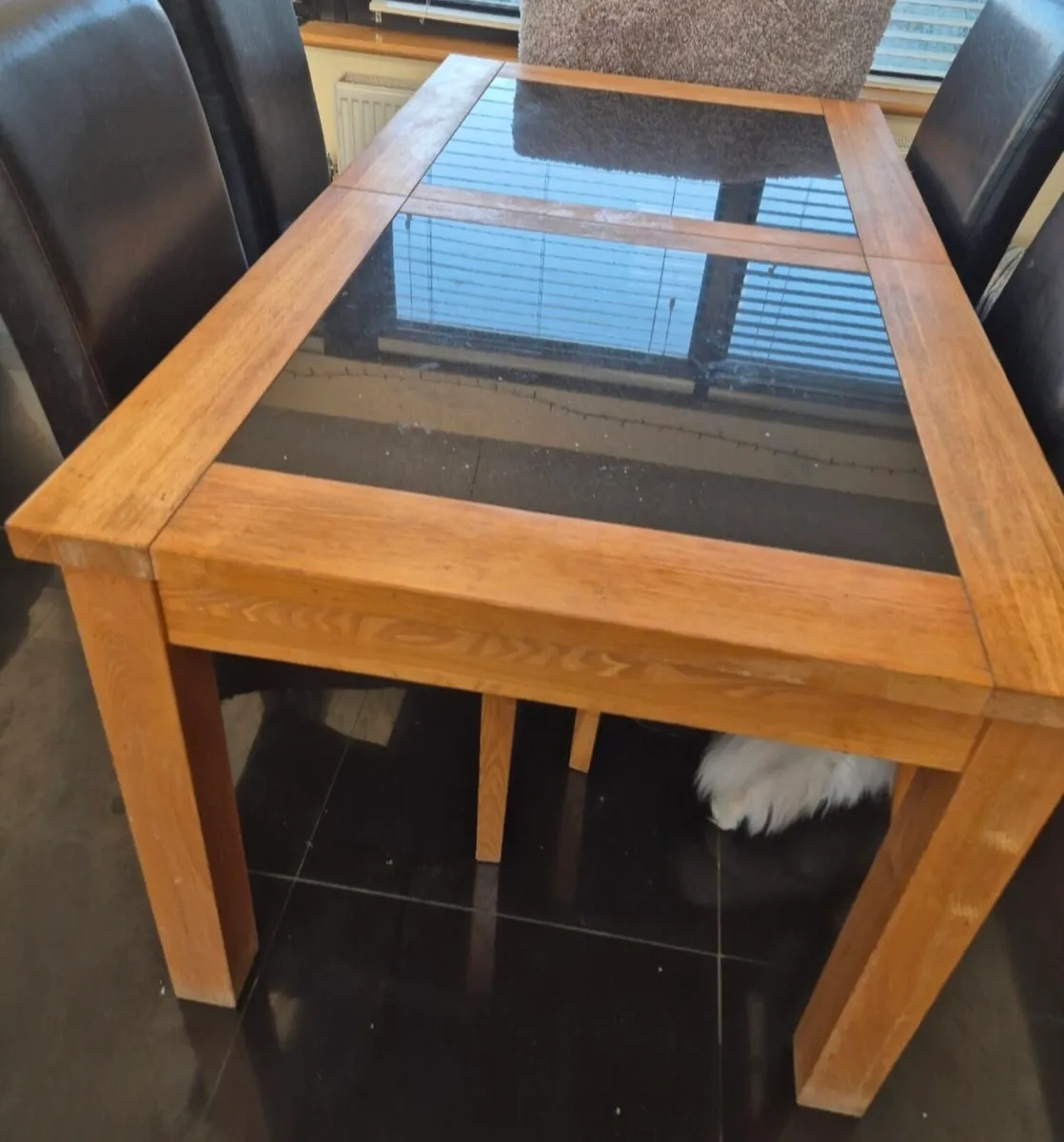 Kitchen table with 2 extensions - Image 1