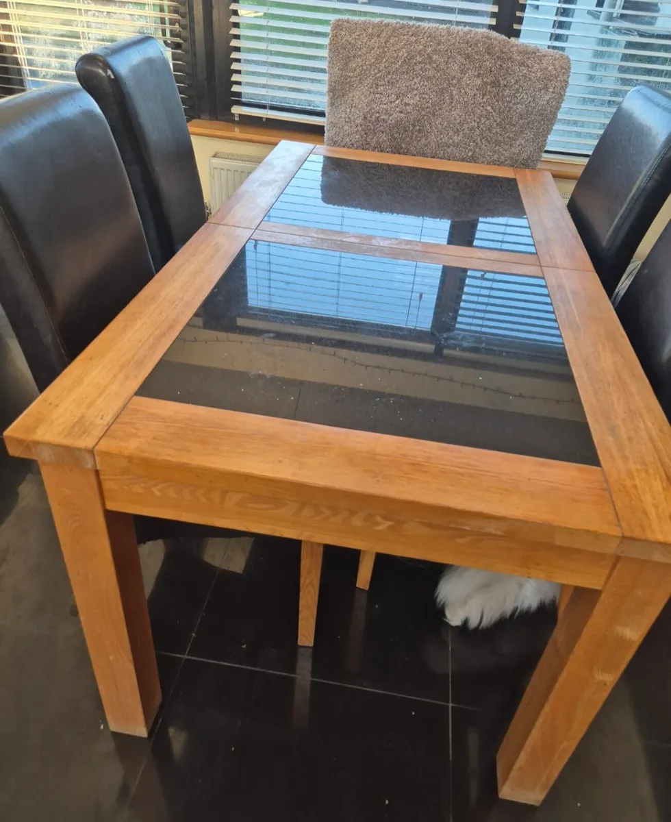 Kitchen table with 2 extensions - Image 3