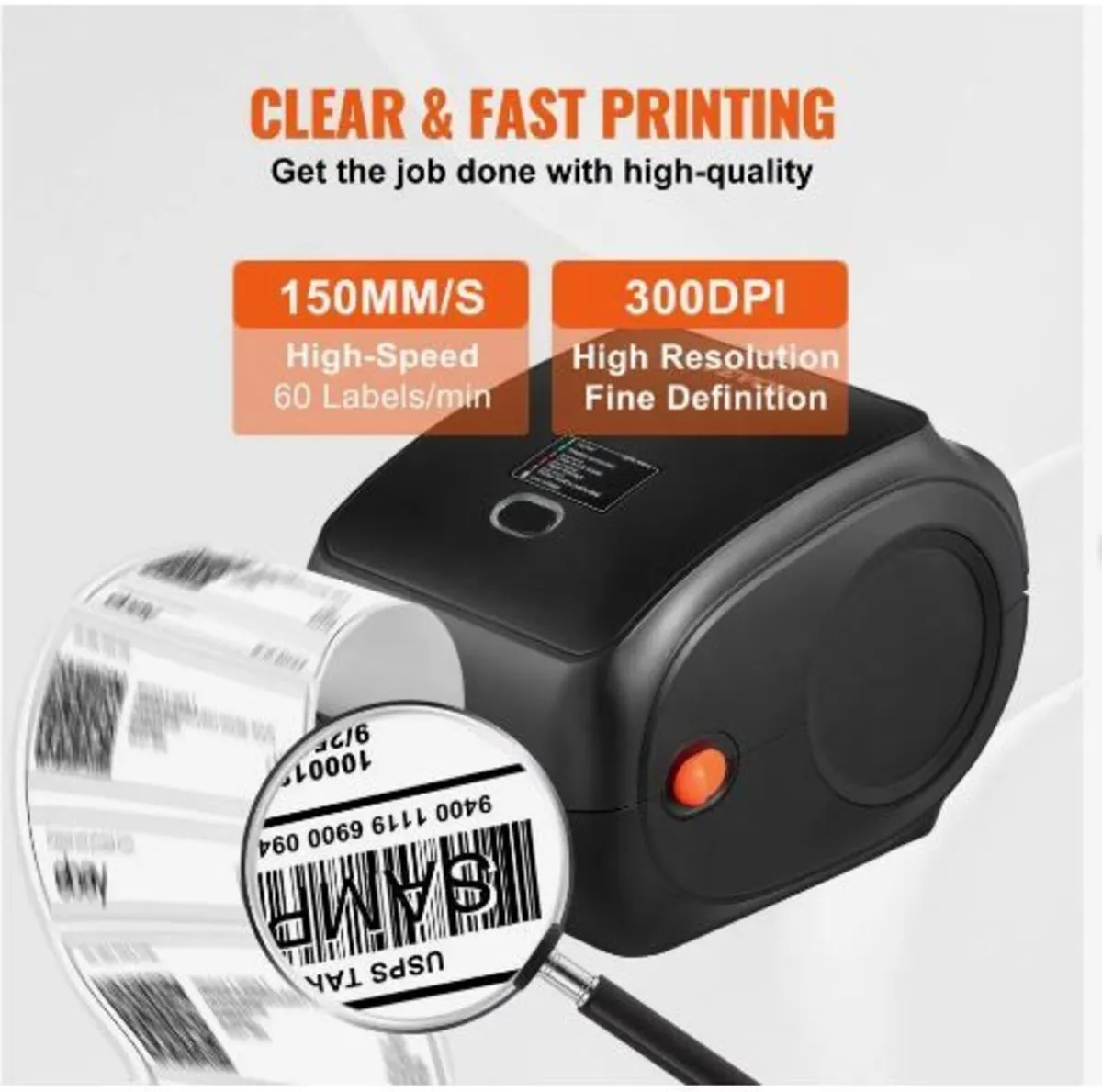 Thermal Label Printer, 300DPI for 4x6 Mailing - Image 4