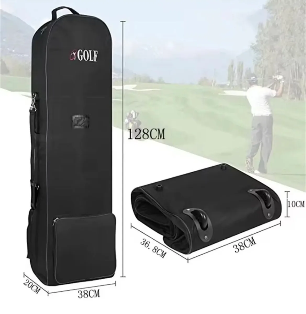 NEW Golf Bag Flight Travel Case Foldable Cover - Image 2
