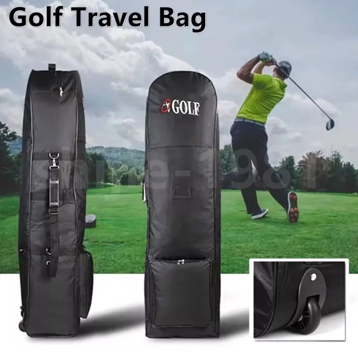 NEW Golf Bag Flight Travel Case Foldable Cover - Image 1