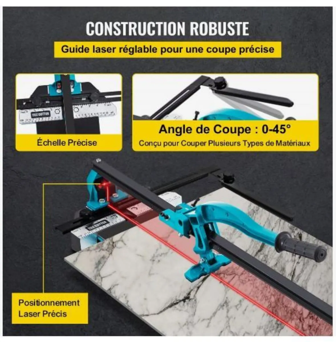 47 Inch Tile Cutter Single Rail Double Brackets - Image 2