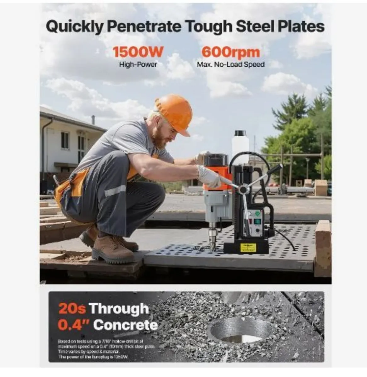 Magnetic Drill Press, 1500 W, 60 mm Boring Diamete - Image 2