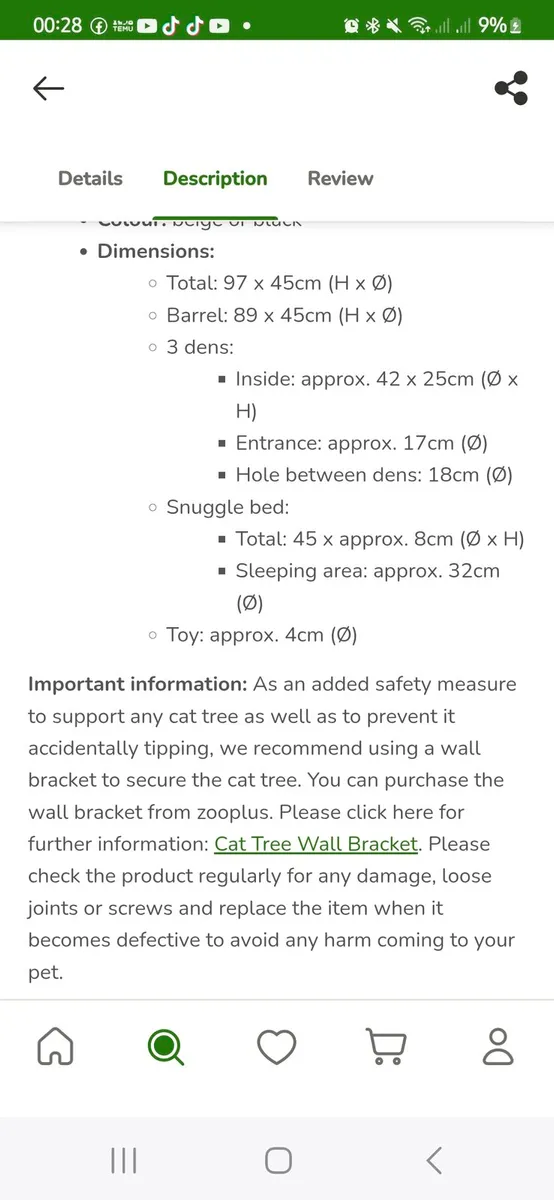 Cat barrel scratches  bed - Image 4