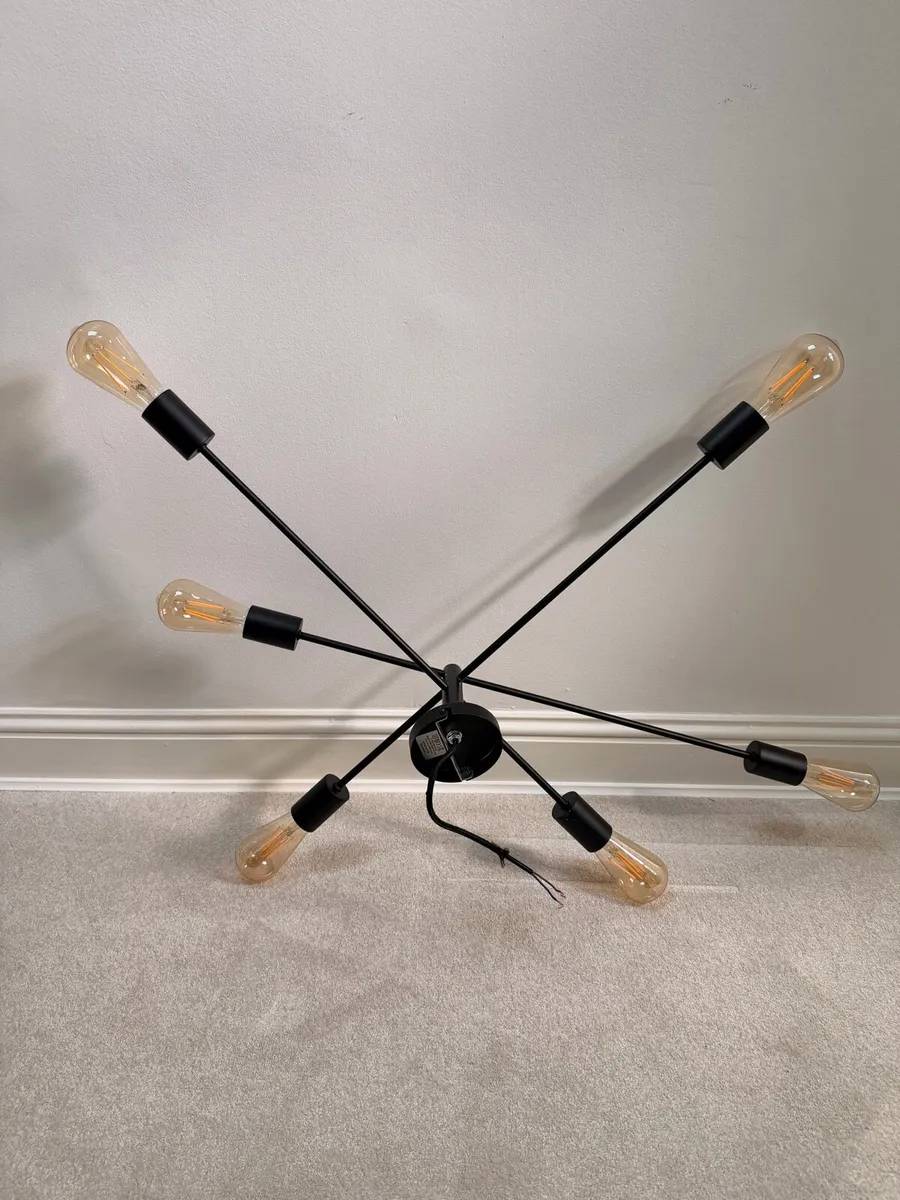 Ceiling light, Industrial style, 6 adjustable arms - Image 2