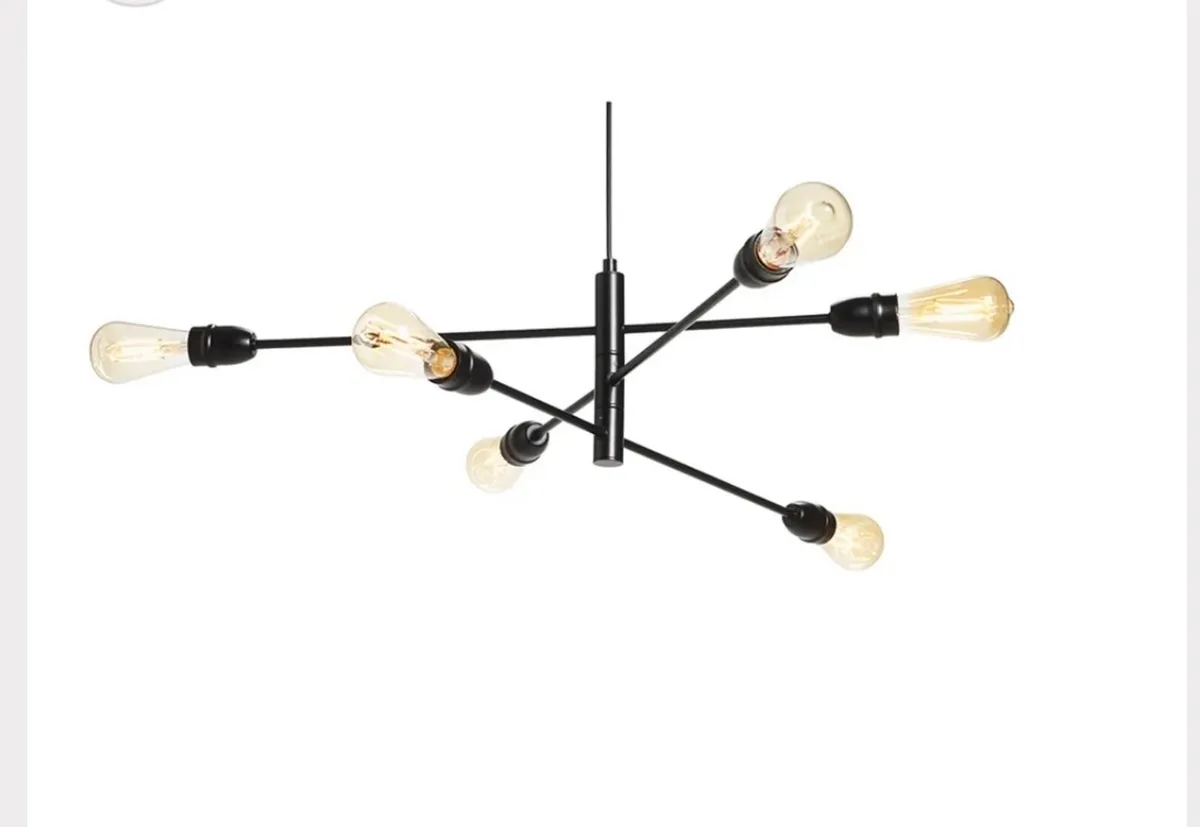 Ceiling light, Industrial style, 6 adjustable arms - Image 1