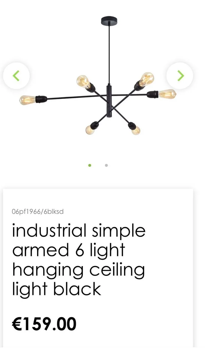 Ceiling light, Industrial style, 6 adjustable arms - Image 3