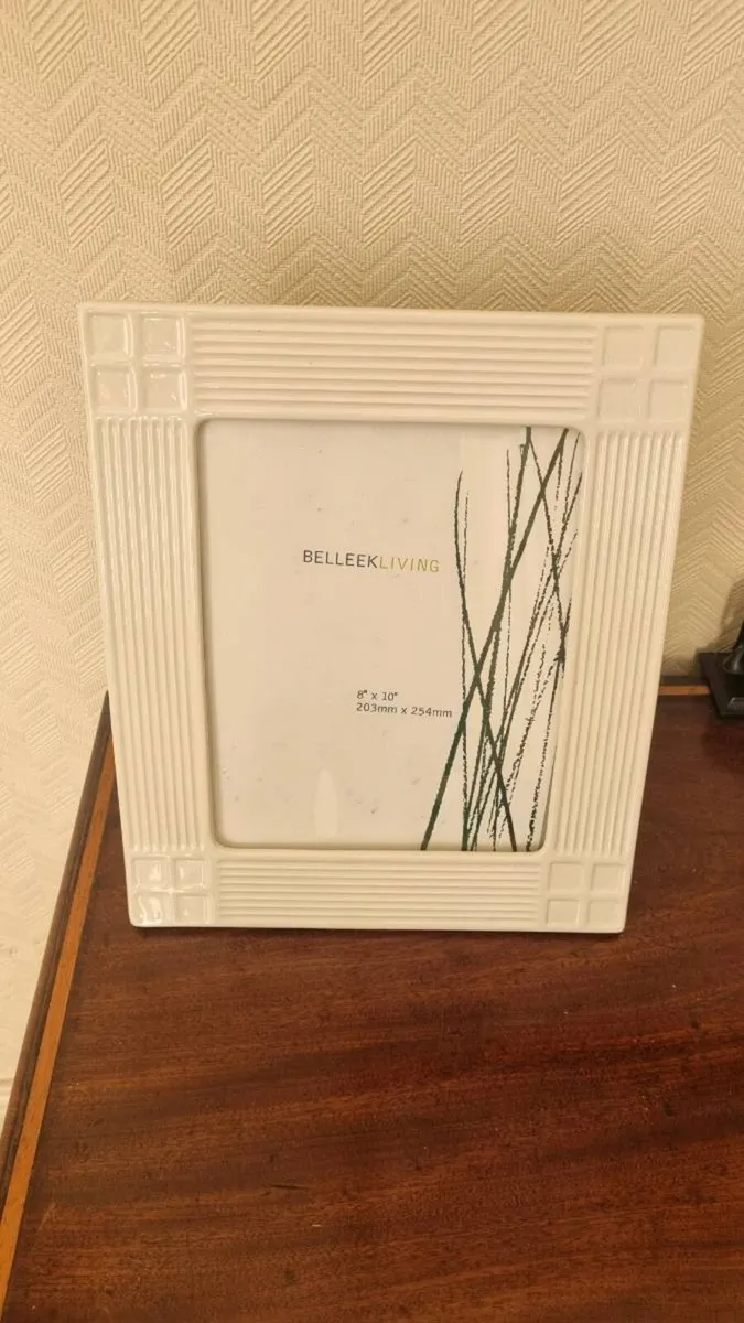 Belleek Pottery Vintage Photo Frame - Image 1