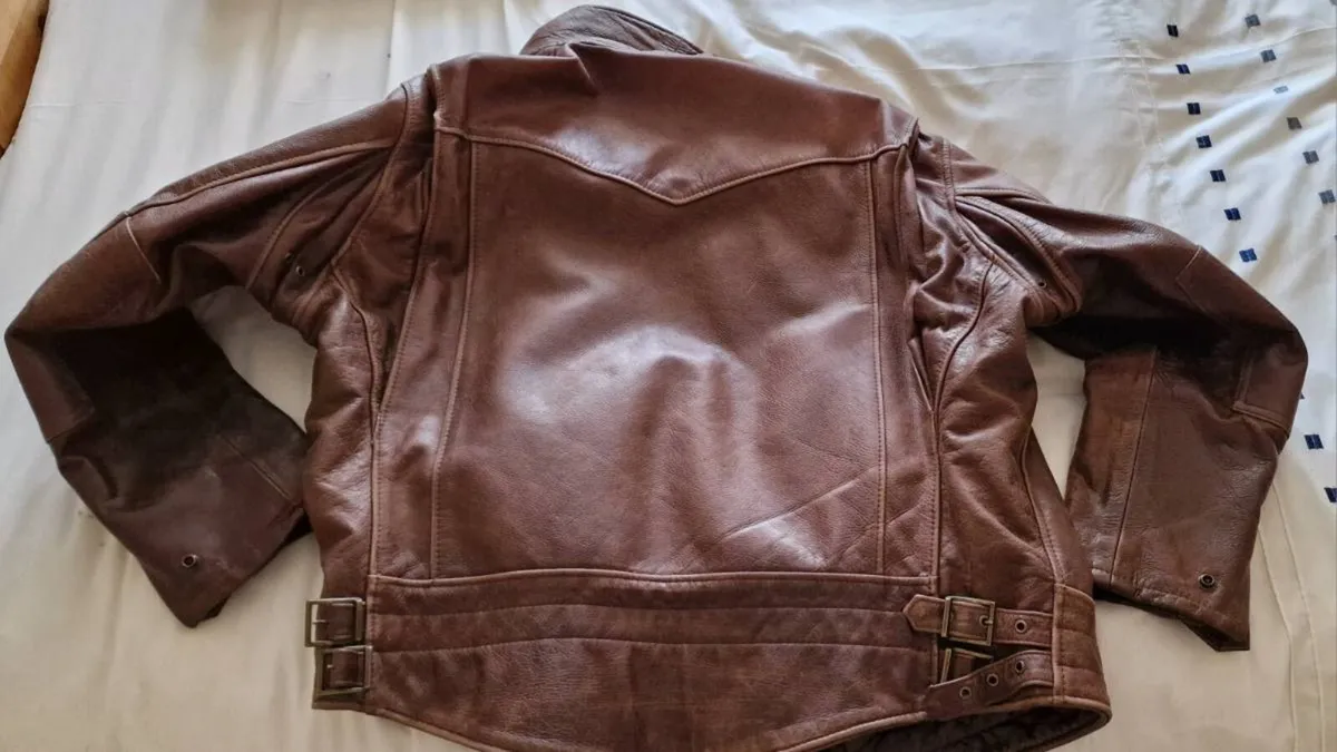 Genuine casual leather jacket - Image 1