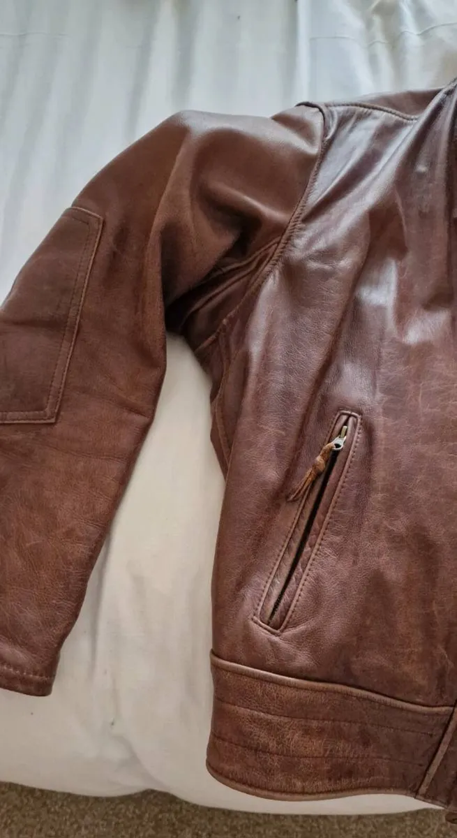 Genuine casual leather jacket - Image 3