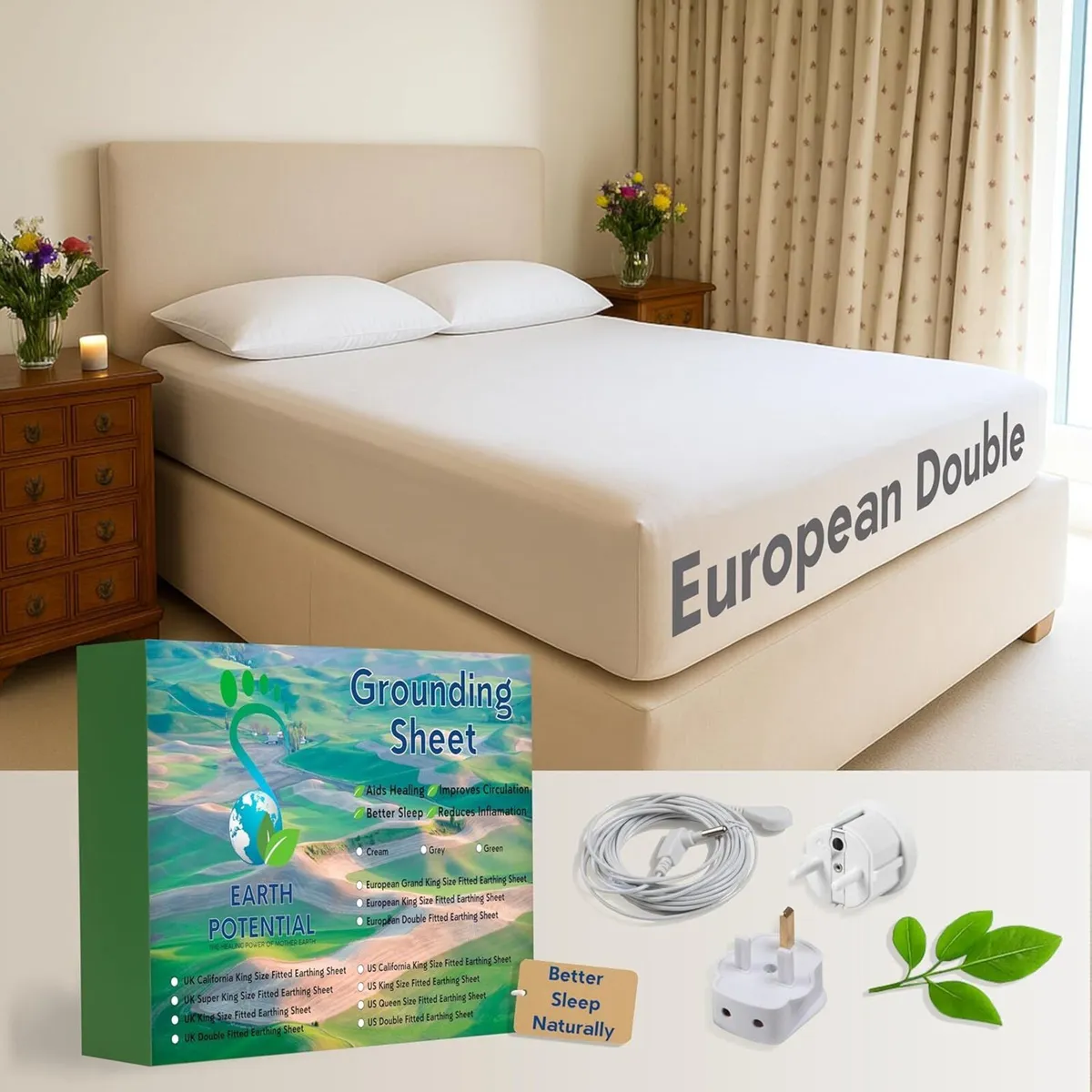 Earthing Grounding Fitted European Double Sheet - Image 1