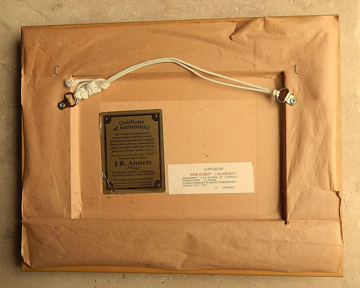 Still Life Print on Board in Ornate Wood Frame - Image 4