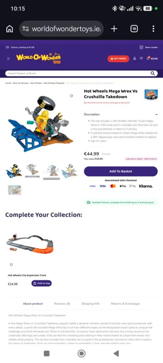 Hot Wheels Mega Wrex Vs Crushzilla Takedown - Image 2