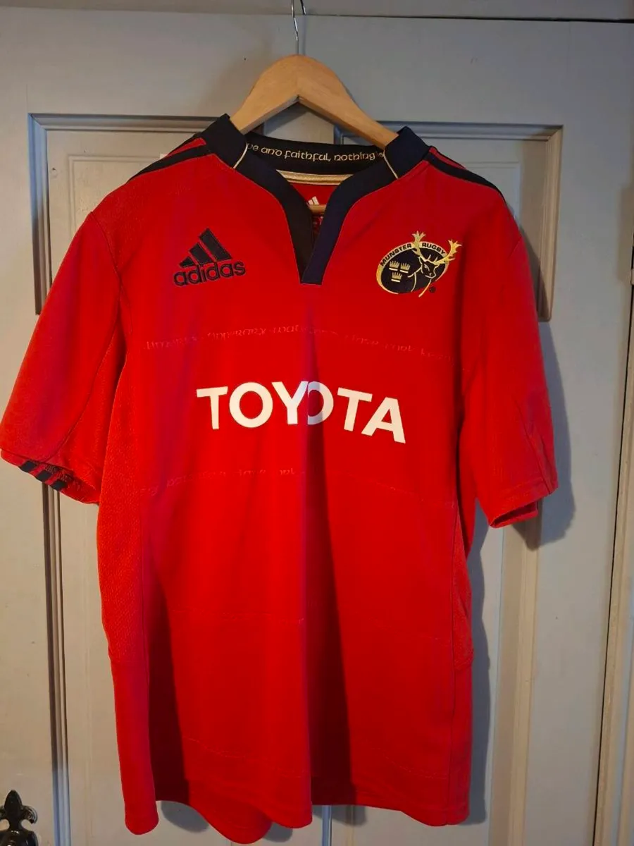 Official Adidas Munster Rugby home jersey L - Image 1