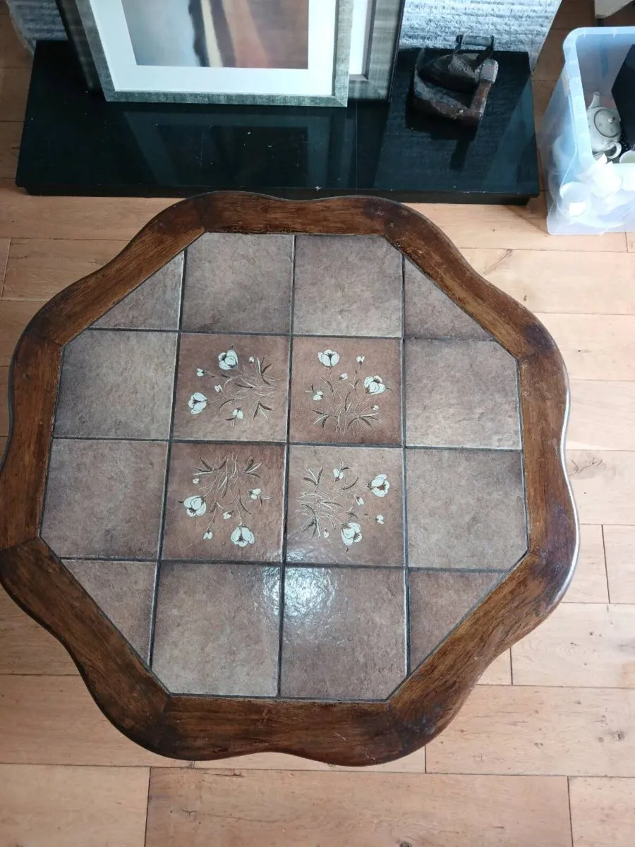 Octagonal Tiled Top Coffee table - Image 4