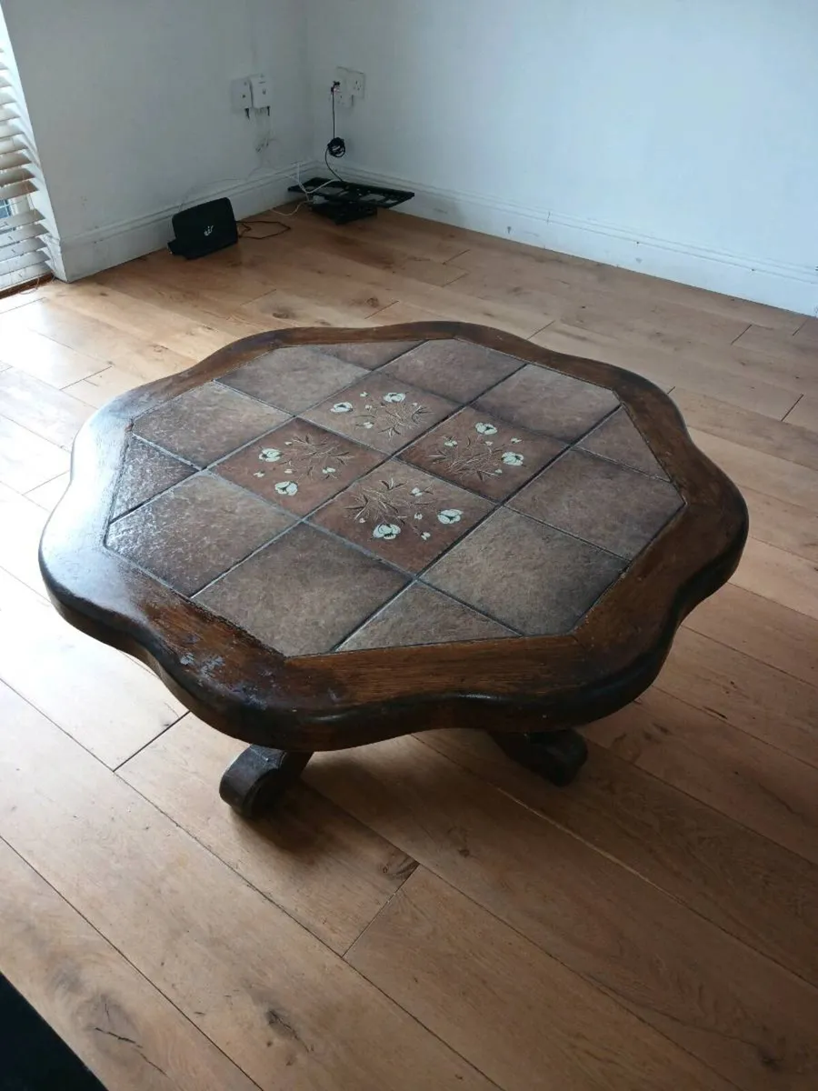 Octagonal Tiled Top Coffee table - Image 1