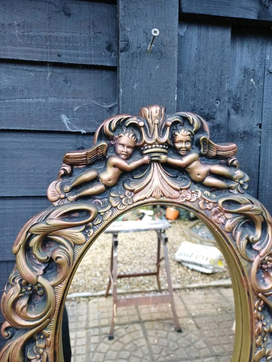 1950’s Rare Cherub Mirror - Image 4