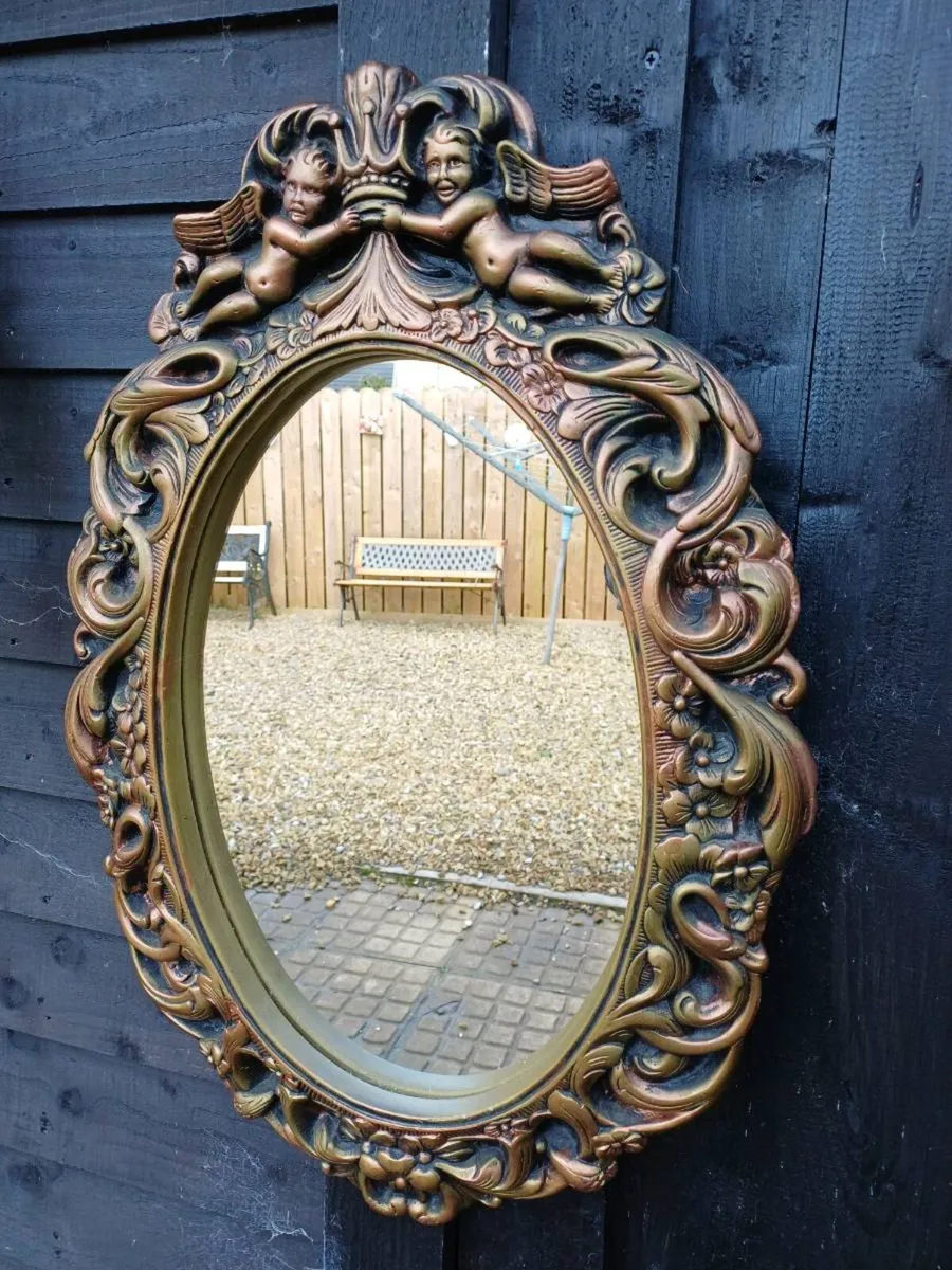 1950’s Rare Cherub Mirror - Image 2