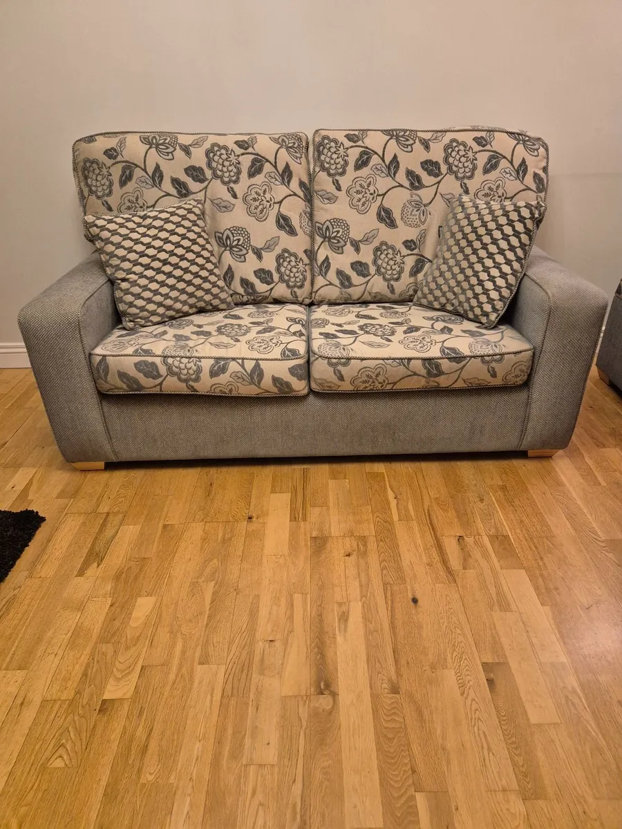 HandMade Large 2 Seater Sofa, Armchair & FootStool - Image 1