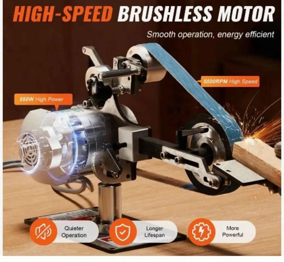 Belt Grinder Sander, 30 x 1-Inch Variable Speed - Image 3