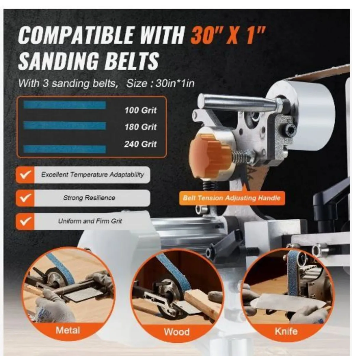 Belt Grinder Sander, 30 x 1-Inch Variable Speed - Image 2