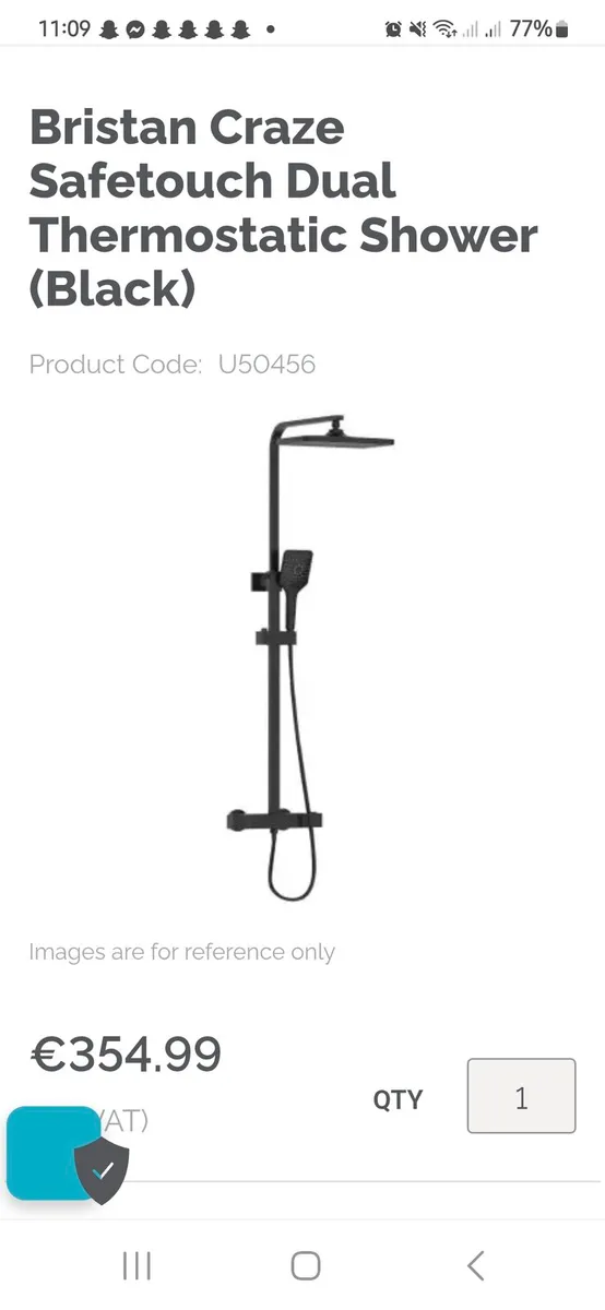 Bristan rain fall shower model craze - Image 3