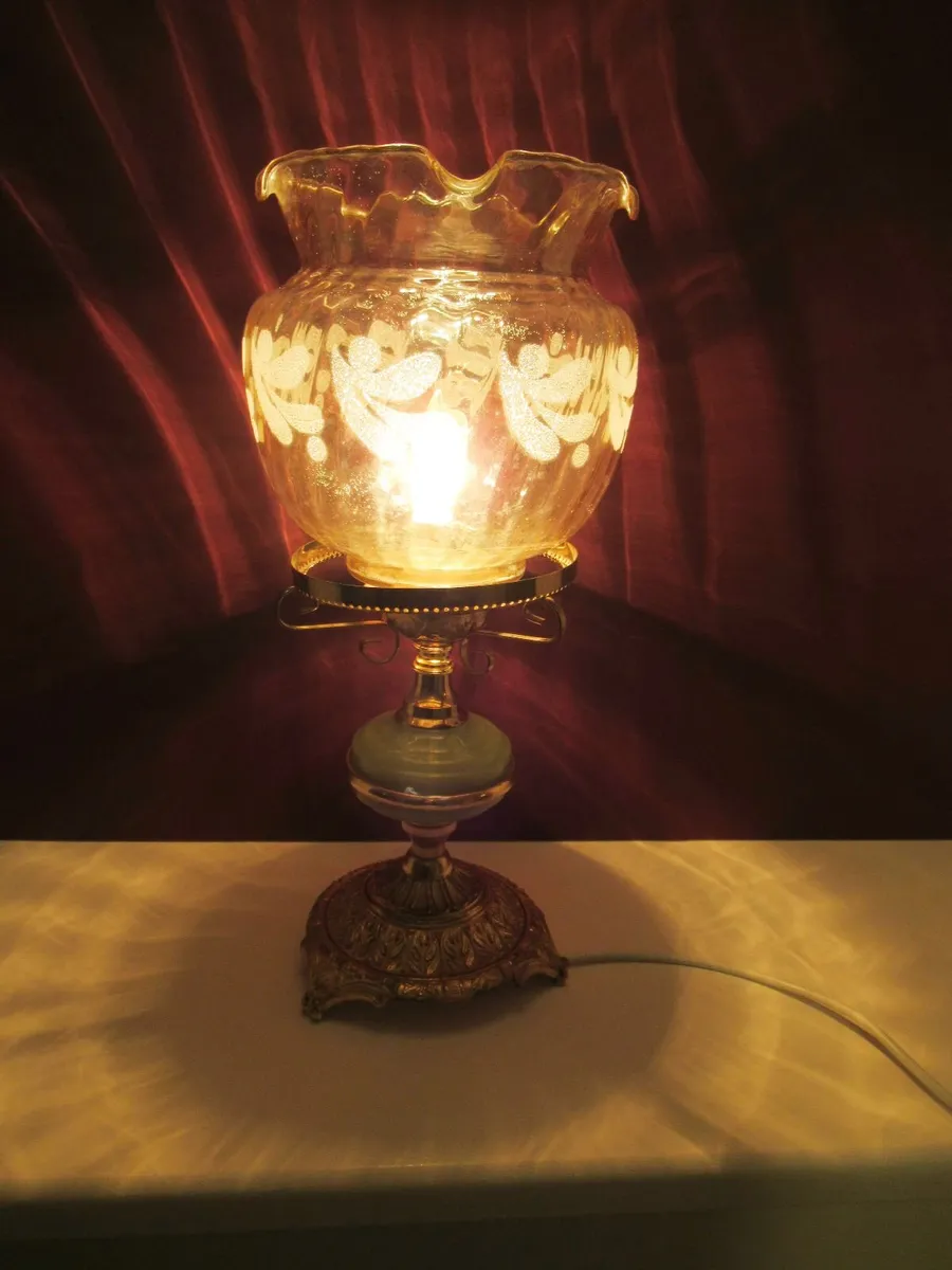 antique vintage art deco lamp shabby rustic retro - Image 4