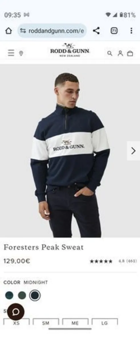 Rodd and Gunn sweatshirt like new worn once - Image 1