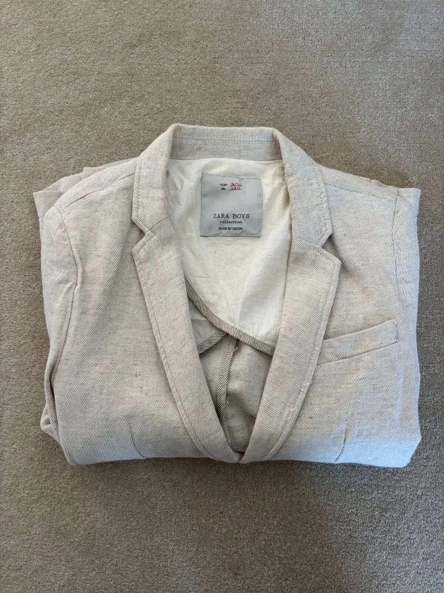 Cream Zara boys Blazer age 9-10 - Image 3