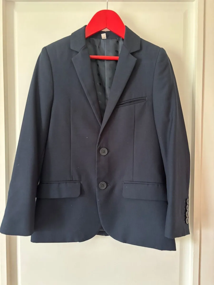 Communion suit - navy age 8-9 - Image 2