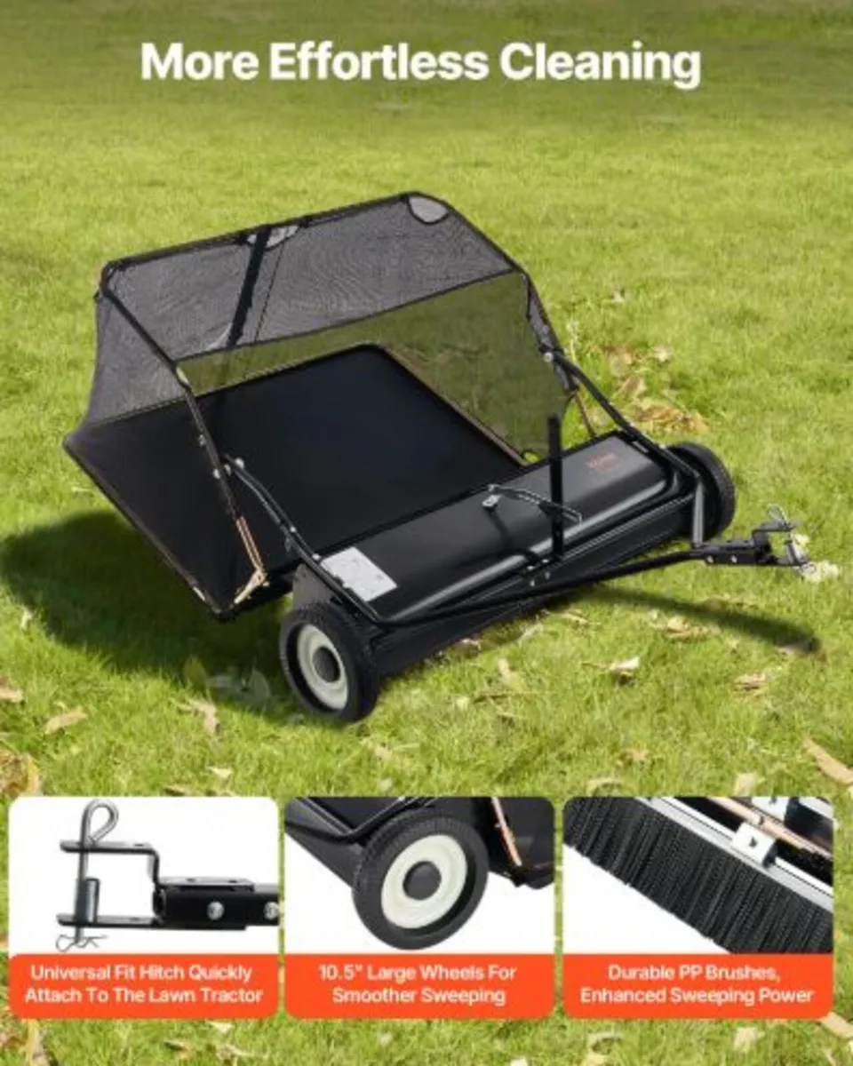 26.7 cm Tow Behind Lawn Sweeper, 26 cu.ft. Large - Image 4